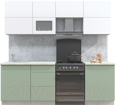 Готовая кухня Интерлиния Мила Матте 2.3 Б - фото