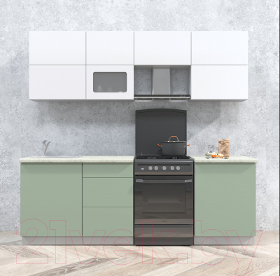 Готовая кухня Интерлиния Мила Матте 2.3 Б