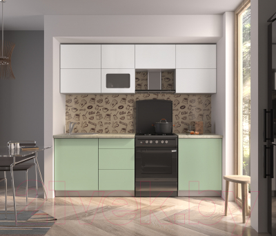 Готовая кухня Интерлиния Мила Матте 2.3 Б