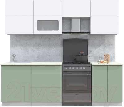 Готовая кухня Интерлиния Мила Матте 2.4 Б - фото