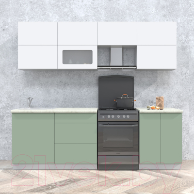 Готовая кухня Интерлиния Мила Матте 2.4 Б