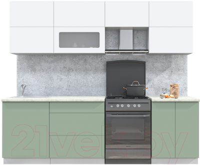 Готовая кухня Интерлиния Мила Матте 2.5 Б - фото