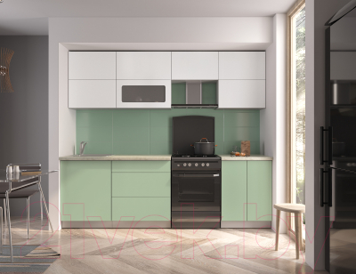 Готовая кухня Интерлиния Мила Матте 2.5 Б