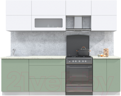 Готовая кухня Интерлиния Мила Матте 2.6 Б - фото