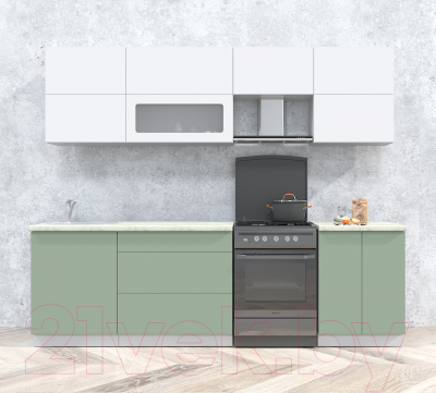 Готовая кухня Интерлиния Мила Матте 2.6 Б