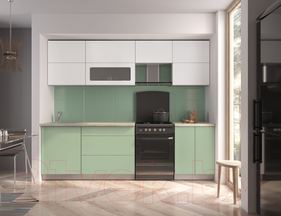 Готовая кухня Интерлиния Мила Матте 2.6 Б