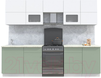 Готовая кухня Интерлиния Мила Матте 2.7 Б - фото