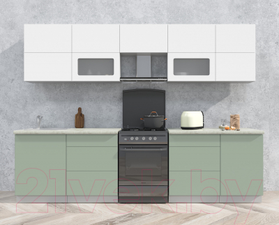 Готовая кухня Интерлиния Мила Матте 2.9 Б