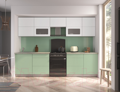 Готовая кухня Интерлиния Мила Матте 2.9 Б