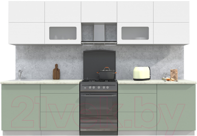 Готовая кухня Интерлиния Мила Матте 3.0 Б - фото