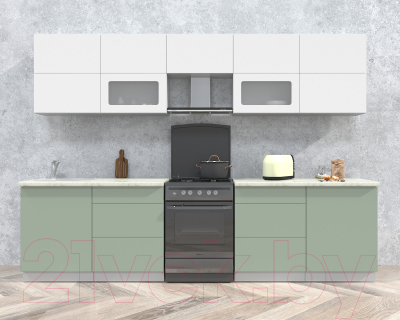 Готовая кухня Интерлиния Мила Матте 3.0 Б