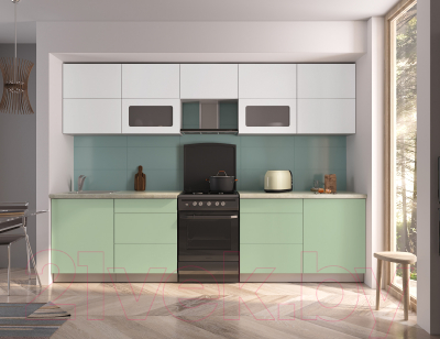 Готовая кухня Интерлиния Мила Матте 3.0 Б