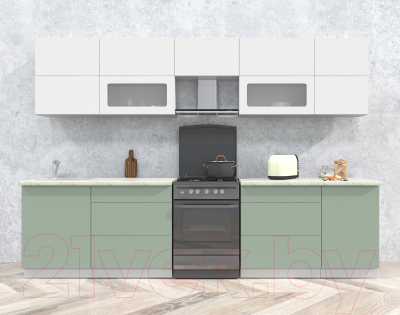 Готовая кухня Интерлиния Мила Матте 3.1 Б