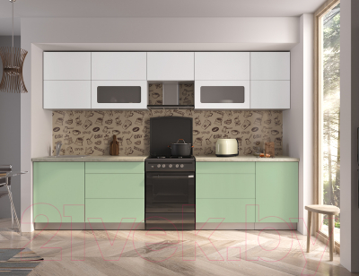 Готовая кухня Интерлиния Мила Матте 3.1 Б