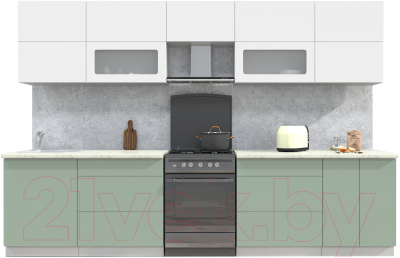 Готовая кухня Интерлиния Мила Матте 3.2 Б - фото