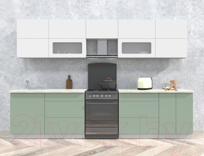 Готовая кухня Интерлиния Мила Матте 3.2 Б