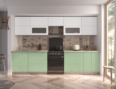 Готовая кухня Интерлиния Мила Матте 3.2 Б