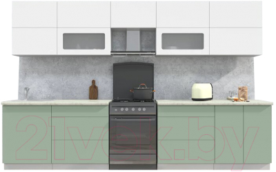 Готовая кухня Интерлиния Мила Матте 3.3 Б - фото