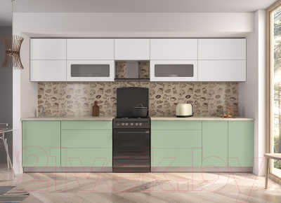 Готовая кухня Интерлиния Мила Матте 3.6 Б