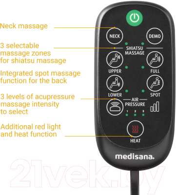 Массажная накидка Medisana MC 825 (черный/серый)