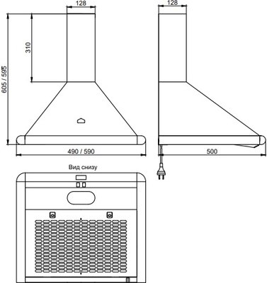 Вытяжка купольная Elikor Сатурн 50П-180-В1Л
