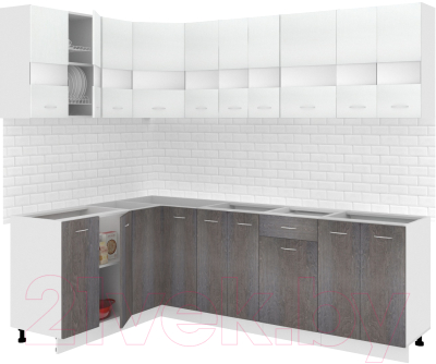 Готовая кухня Кортекс-мебель Корнелия Экстра 1.5x2.4 без столешницы - фото