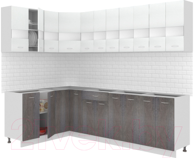 Готовая кухня Кортекс-мебель Корнелия Экстра 1.5x2.7 без столешницы - фото