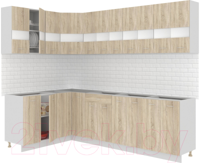 Готовая кухня Кортекс-мебель Корнелия Экстра 1.5x2.7 без столешницы - фото