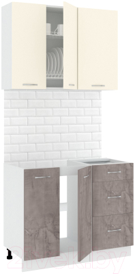 Готовая кухня Кортекс-мебель Корнелия Лира 1.0 без столешницы - фото