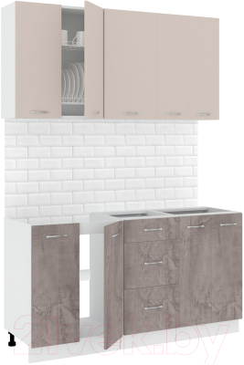 Готовая кухня Кортекс-мебель Корнелия Лира 1.5 без столешницы - фото
