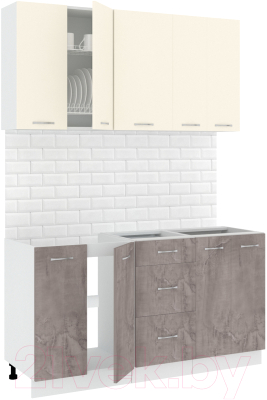 Готовая кухня Кортекс-мебель Корнелия Лира 1.5 без столешницы - фото