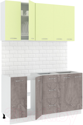 Готовая кухня Кортекс-мебель Корнелия Лира 1.5 без столешницы - фото
