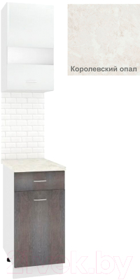 Комплект кухонных модулей Кортекс-мебель Корнелия Экстра 40р1ш правый - фото