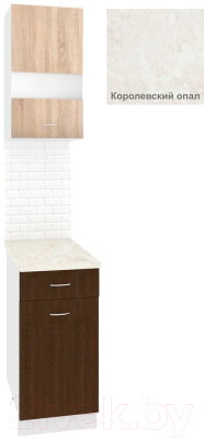 Комплект кухонных модулей Кортекс-мебель Корнелия Экстра 40р1ш правый - фото