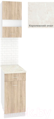 Комплект кухонных модулей Кортекс-мебель Корнелия Экстра 40р1ш правый - фото