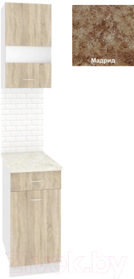 Комплект кухонных модулей Кортекс-мебель Корнелия Экстра 40р1ш правый - фото