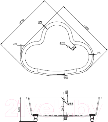 Ванна акриловая BelBagno BB07