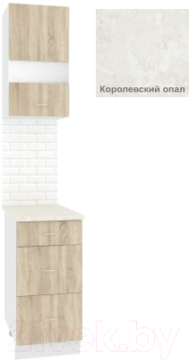 Комплект кухонных модулей Кортекс-мебель Корнелия Экстра 40р3ш правый - фото