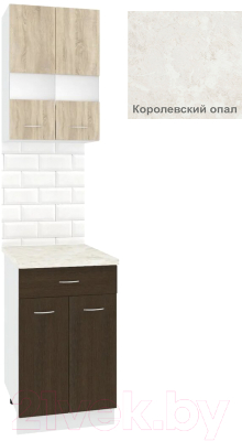 Комплект кухонных модулей Кортекс-мебель Корнелия Экстра 50р1ш2д - фото