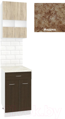 Комплект кухонных модулей Кортекс-мебель Корнелия Экстра 50р1ш2д - фото