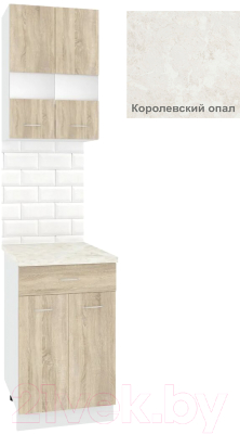 Комплект кухонных модулей Кортекс-мебель Корнелия Экстра 50р1ш2д - фото