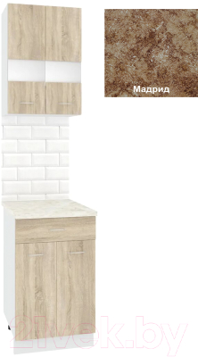 Комплект кухонных модулей Кортекс-мебель Корнелия Экстра 50р1ш2д - фото