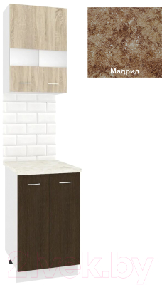 Комплект кухонных модулей Кортекс-мебель Корнелия Экстра 50р2д - фото