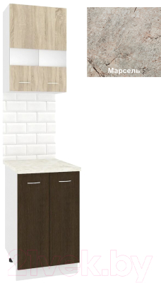 Комплект кухонных модулей Кортекс-мебель Корнелия Экстра 50р2д - фото