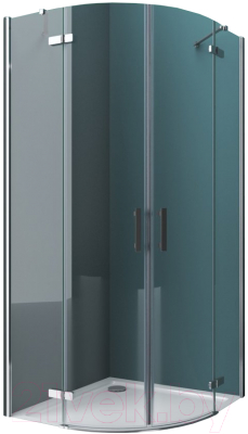Душевой уголок BelBagno KRAFT-R-2-100-C-Cr - фото