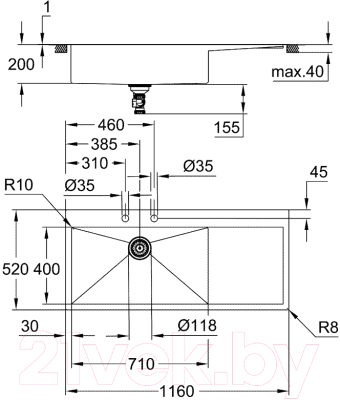 Мойка кухонная GROHE 31581SD1