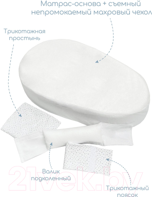 Матрас-кокон Amarobaby Premium Form Звездопад / AMARO-53PFZ-0