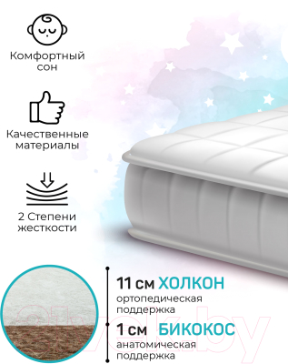 Матрас в кроватку Amarobaby Comfort Plus 59x119х12