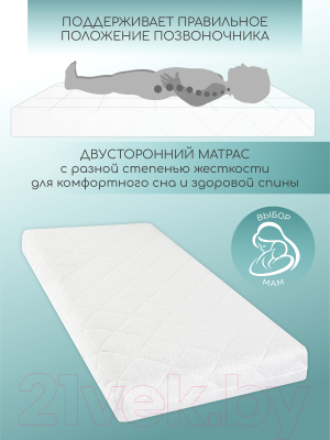 Матрас в кроватку Amarobaby Ecco Sleep 59x119х12