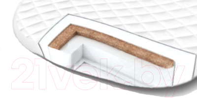 Матрас в кроватку Amarobaby Soft Dream Ellipse 75x125х10 - фото